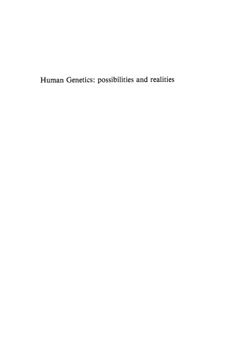 Ciba Foundation Symposium 66 - Human Genetics: Possibilities and Realities