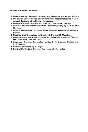 Control methods in polymer processing