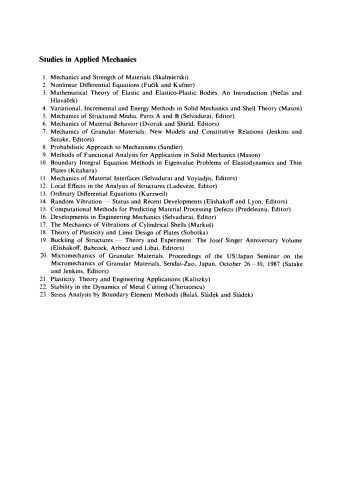 Stress Analysis by Boundary Element Methods