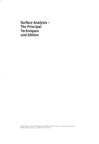 Surface Analysis - The Principal Techniques, 2nd Edition