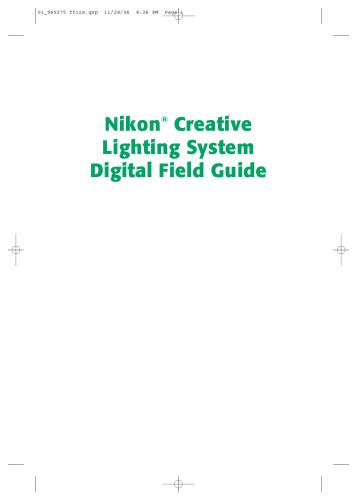 Nikon Creative Lighting System Digital Field Guide