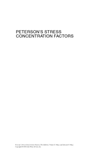 Peterson's Stress Concentration Factors, Third Edition