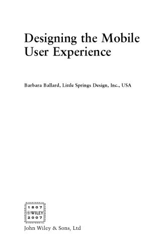 Designing the mobile user experience