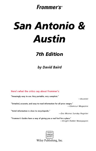 Frommer's San Antonio & Austin (2007)  (Frommer's Complete)