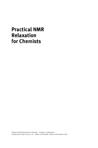 Practical NMR Relaxation for Chemists