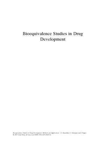 Bioequivalence Studies in Drug Development: Methods and Applications
