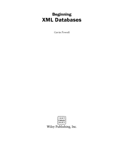 Beginning XML databases