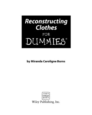 Reconstructing Clothes For Dummies