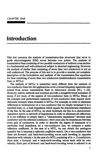 Analysis of Multiconductor Transmission Lines