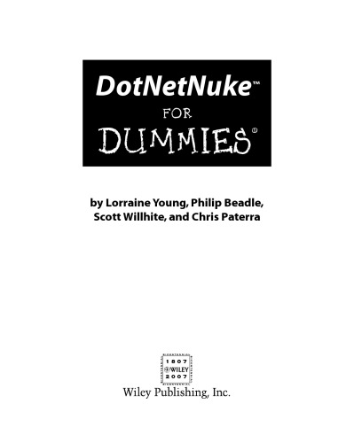 DotNetNuke for dummies