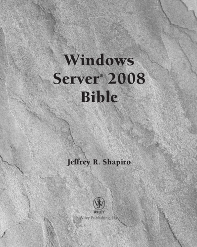 Windows server 2008 bible