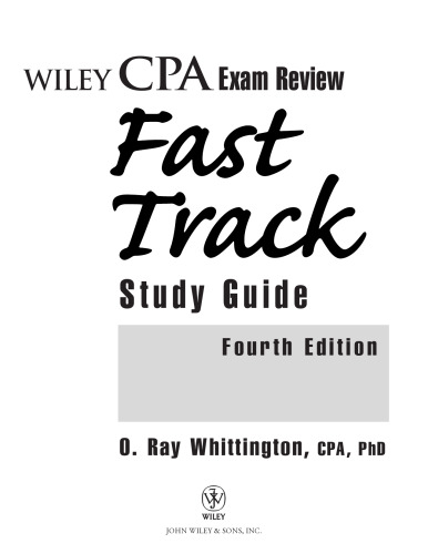 Wiley CPA exam review fast track study guide