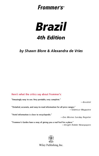 Frommer's Brazil (2008) (Frommer's Complete)