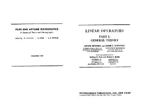 Linear Operators. Part I: General Theory