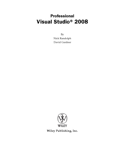 Professional Visual Studio 2008
