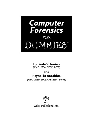 Computer Forensics For Dummies