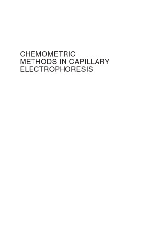 Chemometric Methods in Capillary Electrophoresis