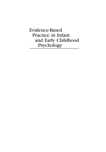 Evidence-Based Practice in Infant and Early Childhood Psychology