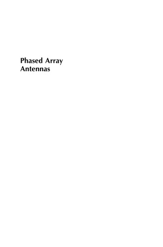 Phased Array Antennas, Second Edition