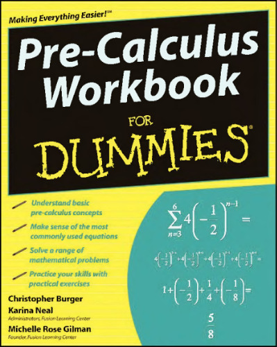 Pre-Calculus Workbook For Dummies