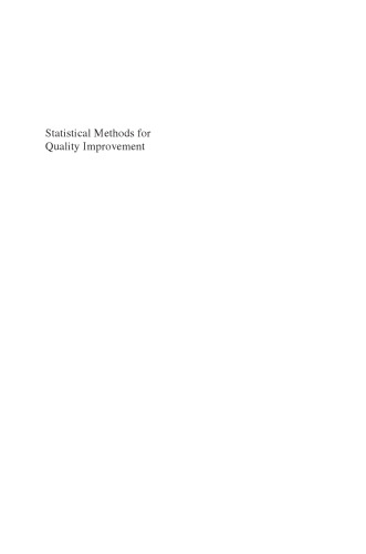 Statistical Methods for Quality Improvement, Third Edition