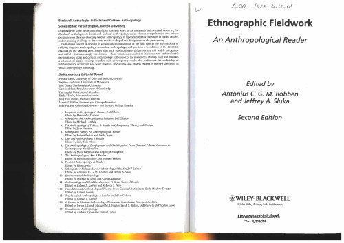 Ethnographic fieldwork : an anthropological reader