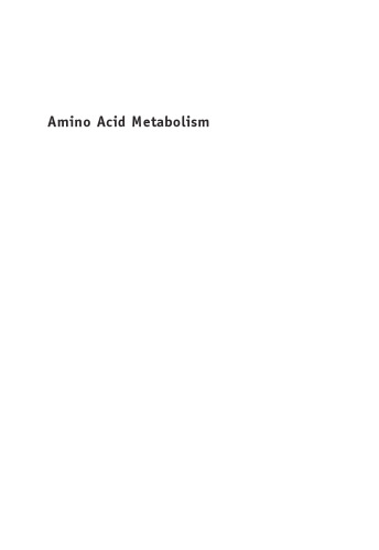 Amino Acid Metabolism, Third Edition