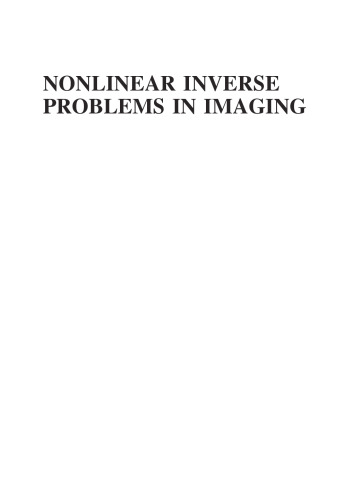 Nonlinear Inverse Problems in Imaging