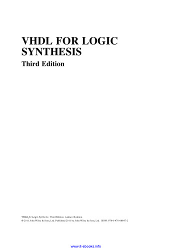 VHDL for Logic Synthesis, 3rd Edition