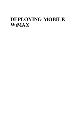 Deploying Mobile WiMAX