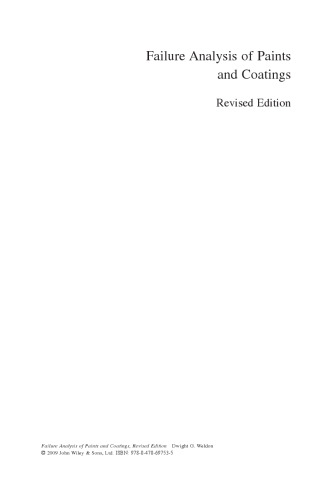 Failure Analysis of Paints and Coatings, Revised Edition
