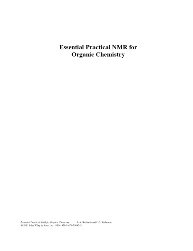 Essential Practical NMR for Organic Chemistry