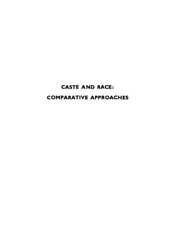 Ciba Foundation Symposium - Caste and Race: Comparative Approaches