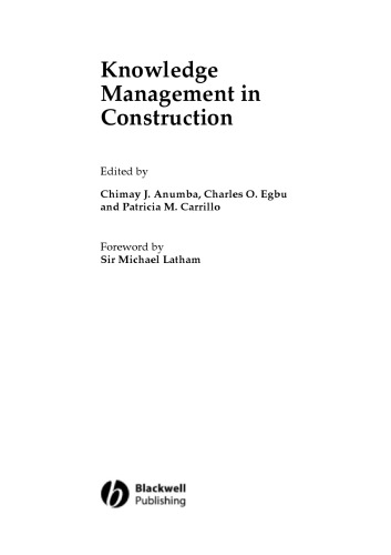 Knowledge management in construction