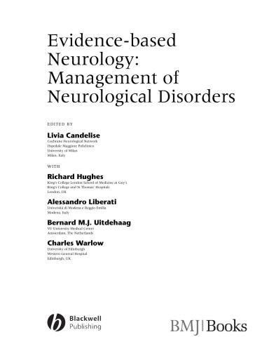 Evidence-based neurology : management of neurological disorders