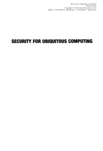 Security for Ubiquitous Computing