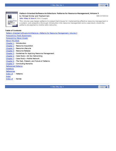 Pattern-Oriented Software Architecture Volume 3: Patterns for Resource Management