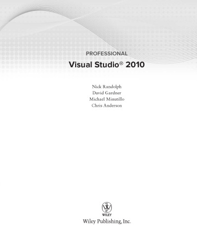 Professional Visual Studio 2010