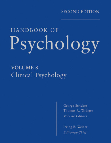 Handbook of psychology: Clinical psychology