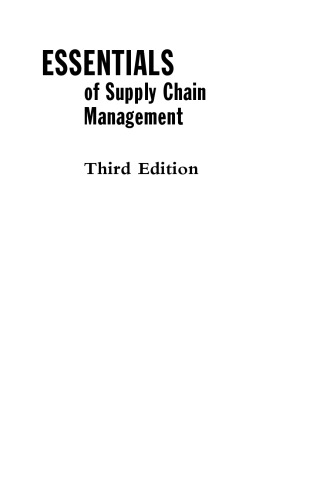 Essentials of Supply Chain Management, Third Edition