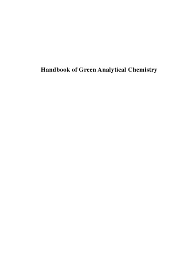 Handbook of Green Analytical Chemistry