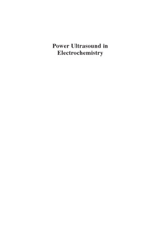 Power Ultrasound in Electrochemistry: From Versatile Laboratory Tool to Engineering Solution