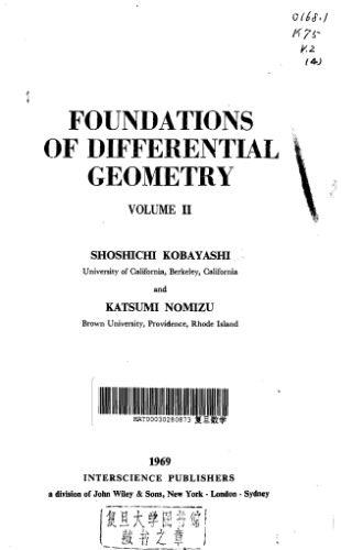 Foundations of Differential Geometry, Volume 2
