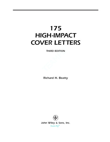 175 High-Impact Cover Letters