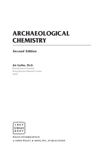 Archaeological Chemistry