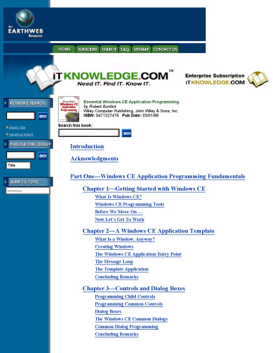 Essential Windows CE application programming - Robert Burdick New York Chichester John