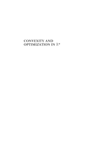 Convexity and Optimization in ?