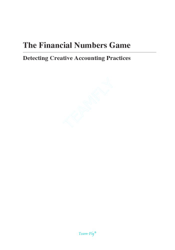 The financial numbers game: detecting creative accounting practices