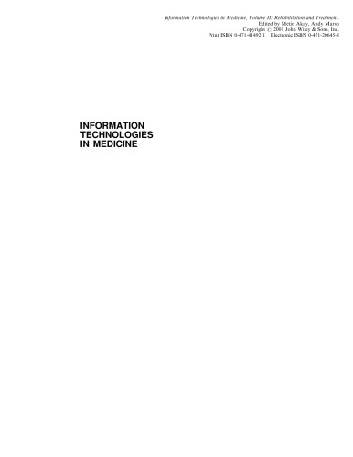 Information Technologies in Medicine: Rehabilitation and Treatment, Volume II