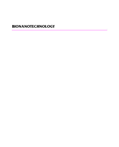 Bionanotechnology Lessons from Nature